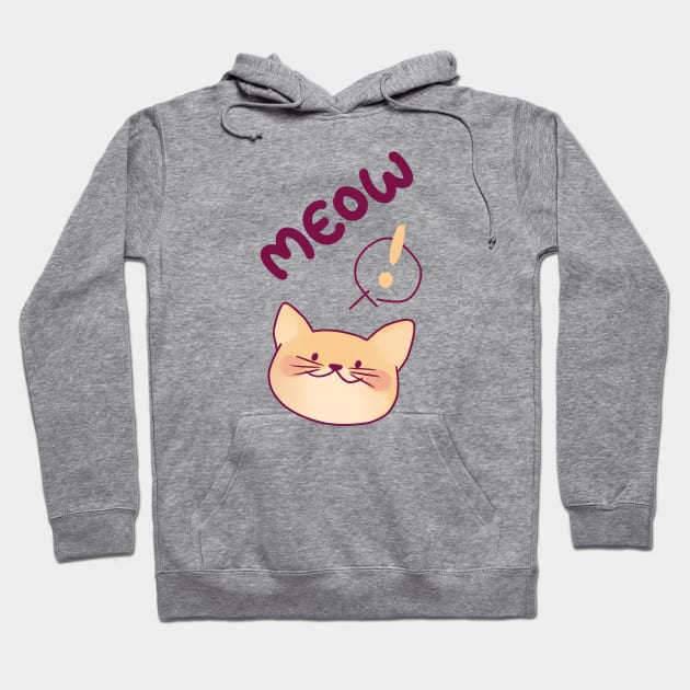 Meow Meow Silly Cat Hoodie by ClaudiaRinaldi